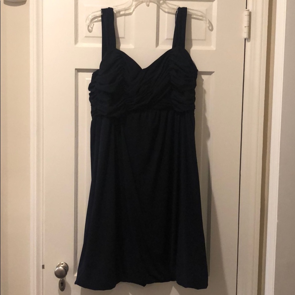 Amsale navy blue cocktail dress